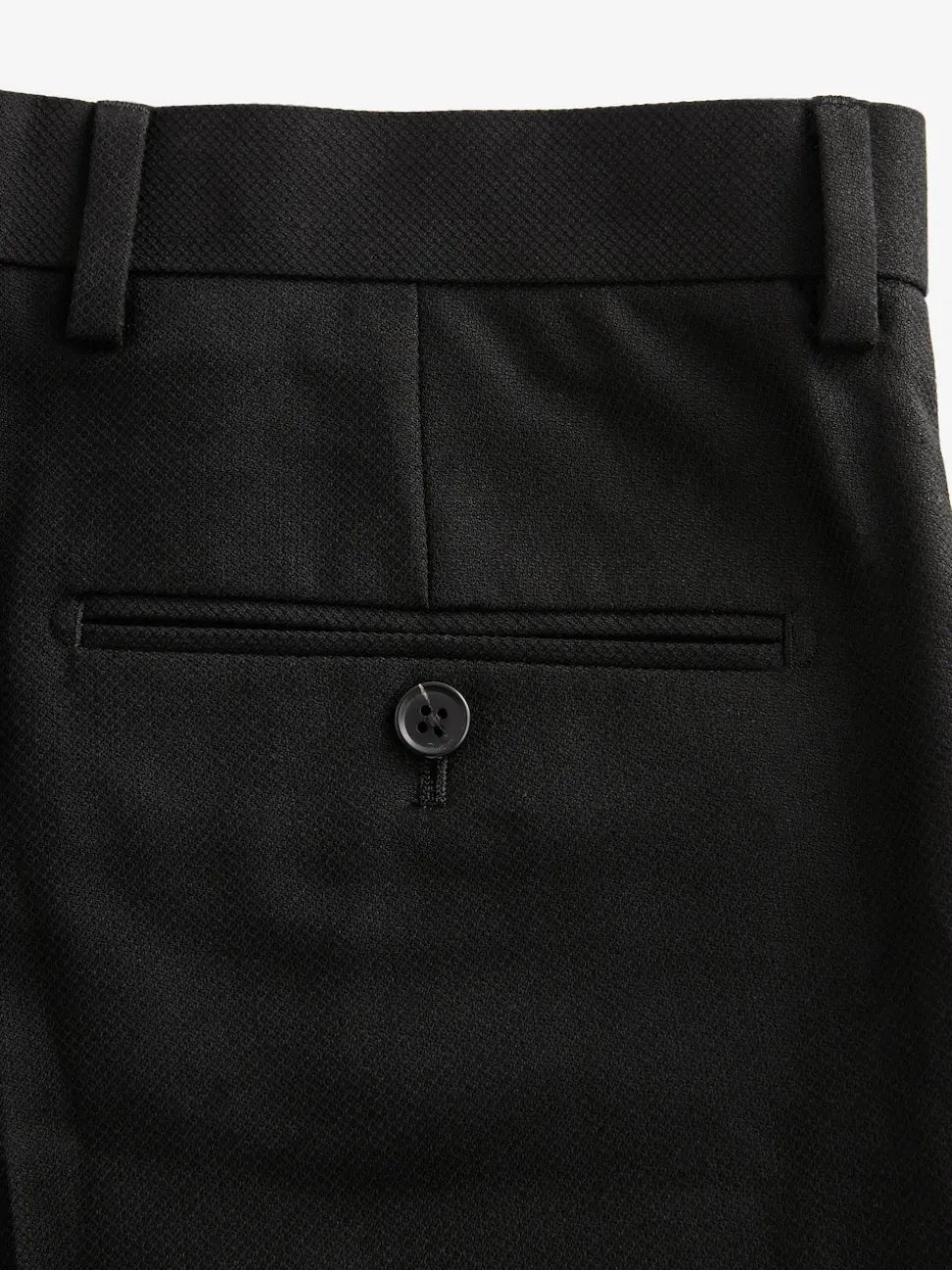 Black Slim Fit Textured Suit Trousers
