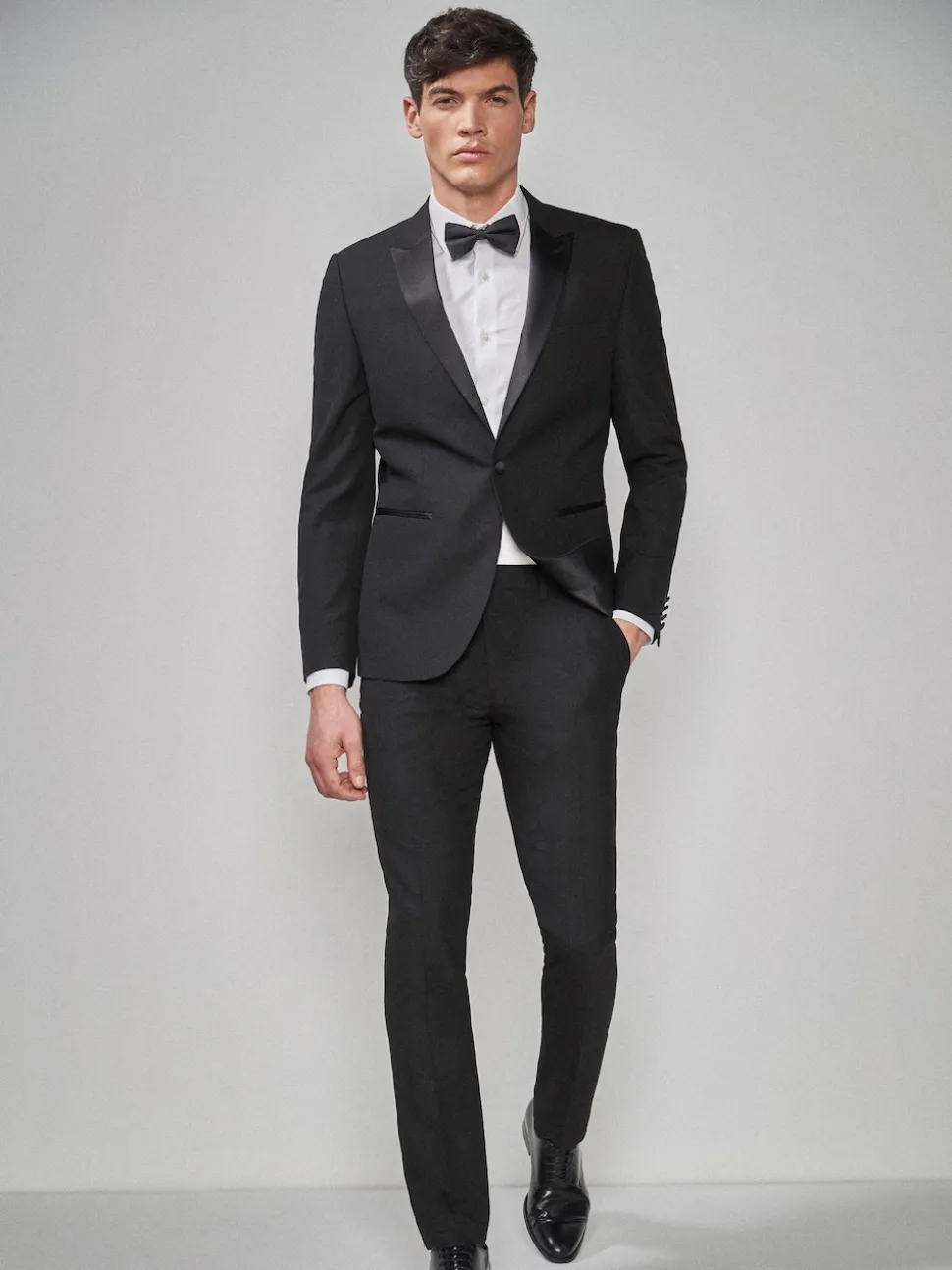 Black Slim Fit Tuxedo Suit Jacket