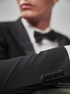 Black Slim Fit Tuxedo Suit Jacket