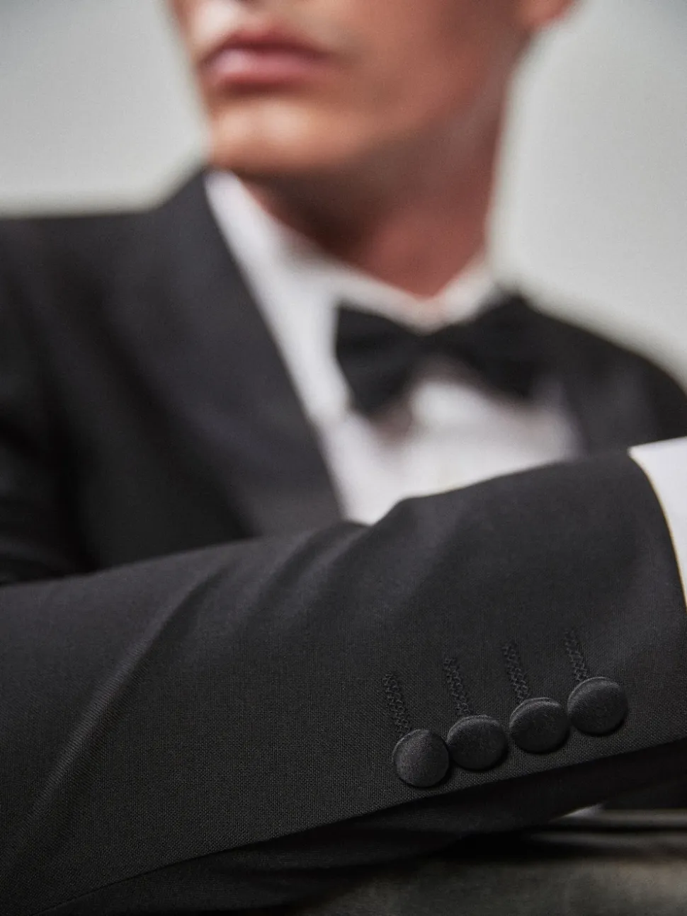 Black Slim Fit Tuxedo Suit Jacket
