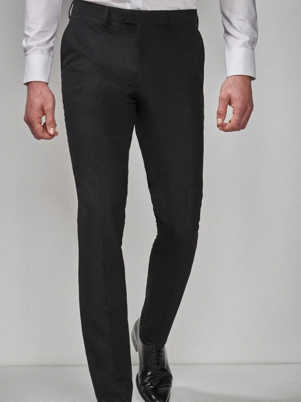 Black Slim Fit Tuxedo Suit Trousers