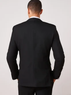 Black Slim Fit Two Button Suit Jacket