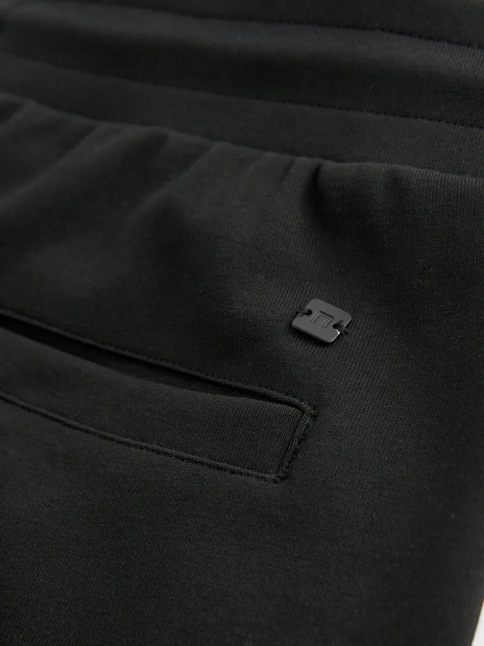 Black Slim Fit Zip Pocket Jersey Shorts