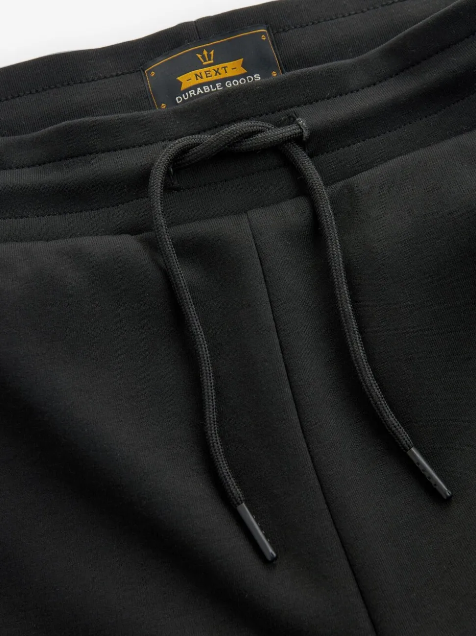 Black Slim Fit Zip Pocket Jersey Shorts