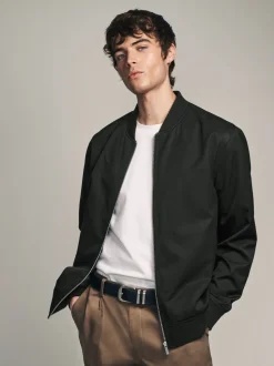 Black Smart Bomber Jacket