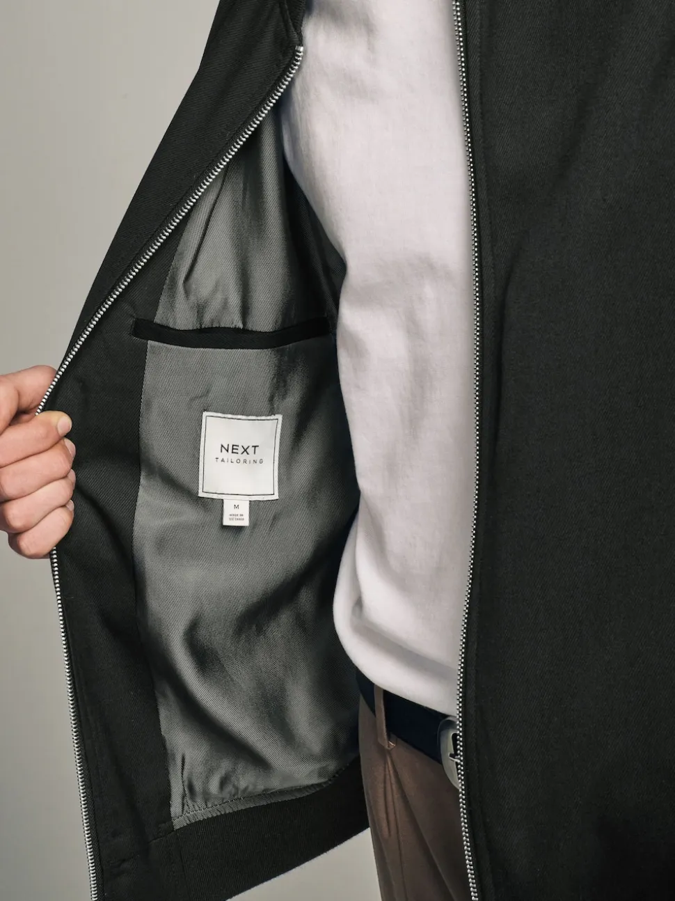 Black Smart Bomber Jacket