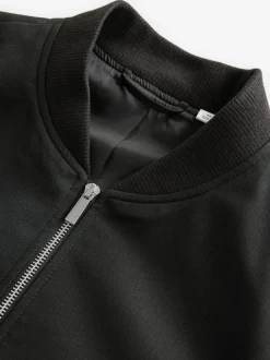 Black Smart Bomber Jacket
