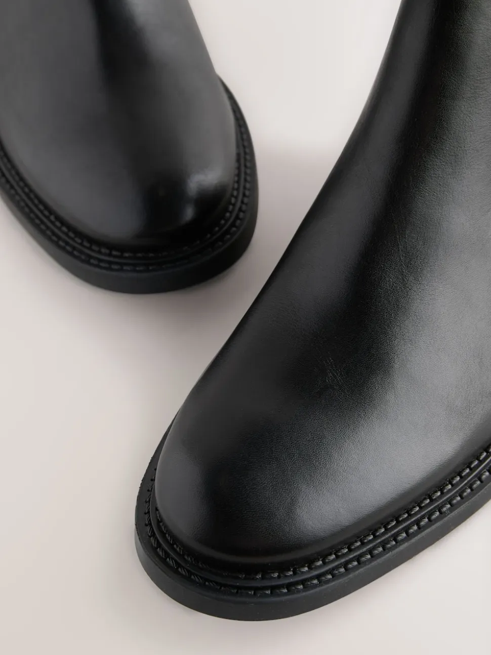 Black Smart Leather Chelsea Boots