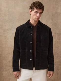 Black Smart Rich Cord Chore Jacket