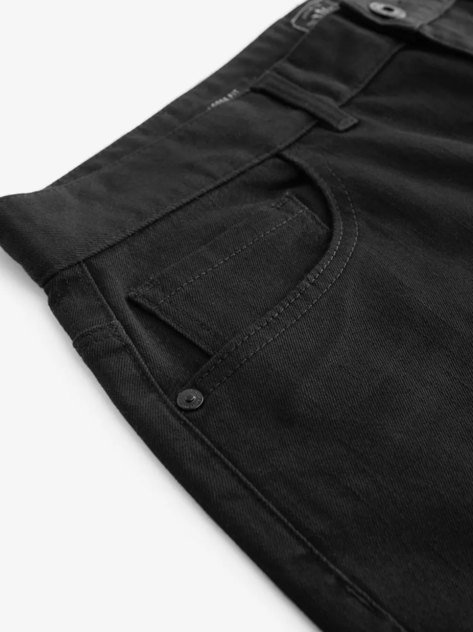 Black Solid Classic Stretch Relaxed Fit Jeans