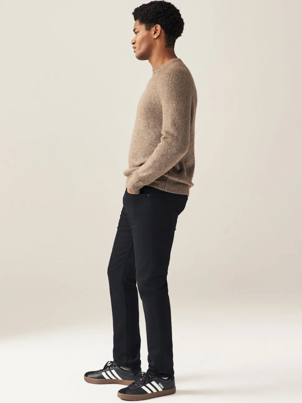 Black Solid Single Skinny Fit Classic Stretch Jeans