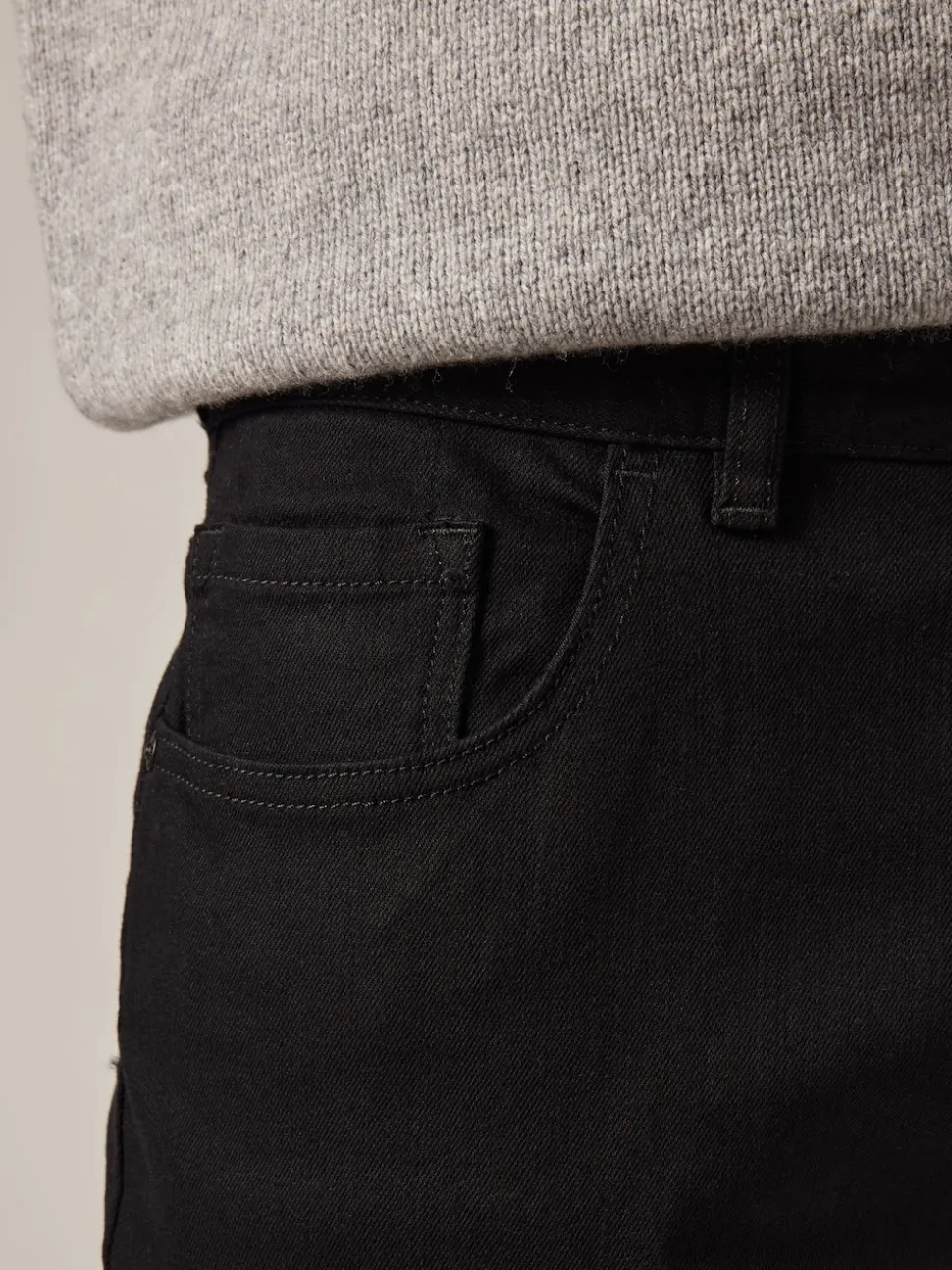 Black Solid Single Slim Fit Classic Stretch Jeans