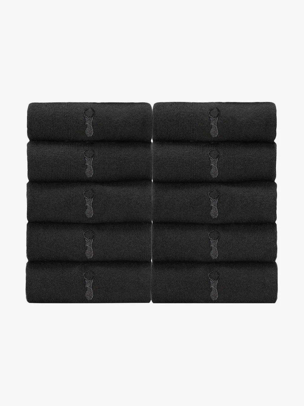 Black Stag 10 Pack Multi Stag Lasting Fresh Embroidered Socks