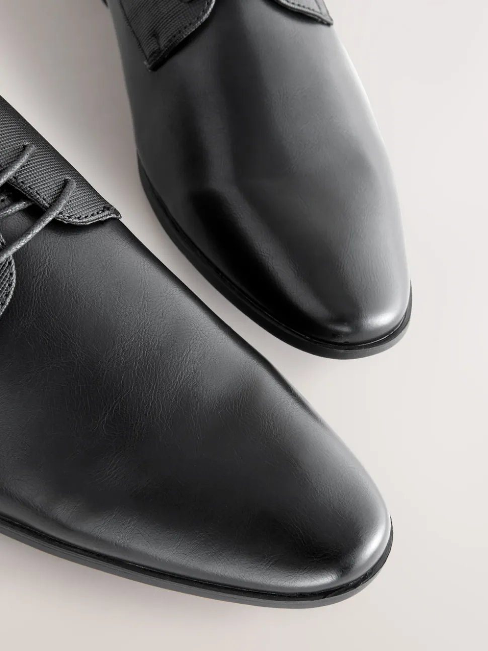 Black Standard Fit Derby Lace-Up Shoes