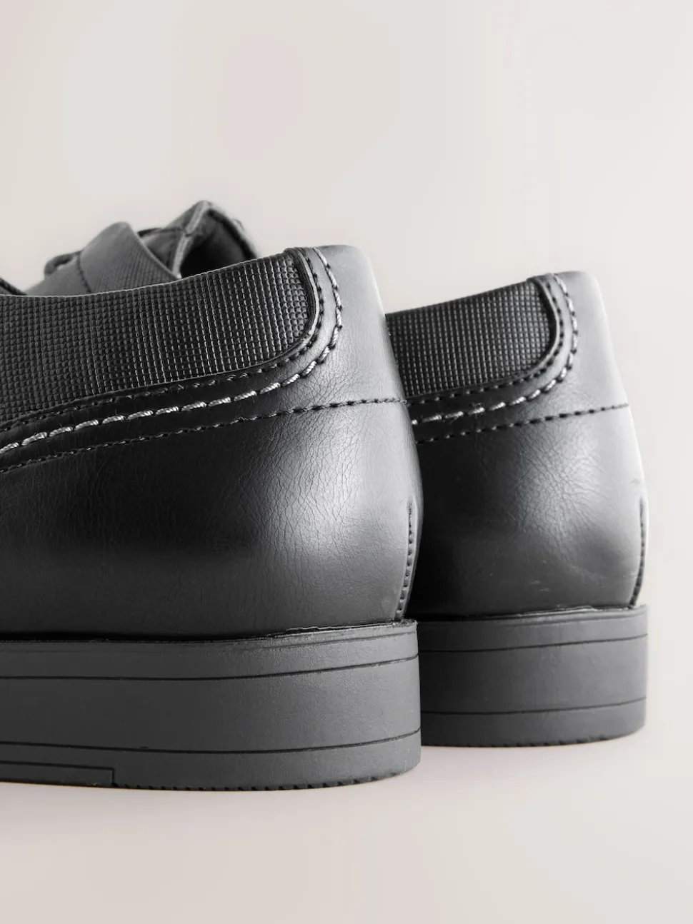 Black Standard Fit Derby Lace-Up Shoes