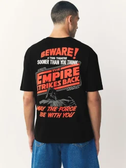 Black Star Wars Licence T-Shirt