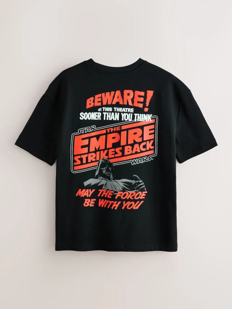 Black Star Wars Licence T-Shirt