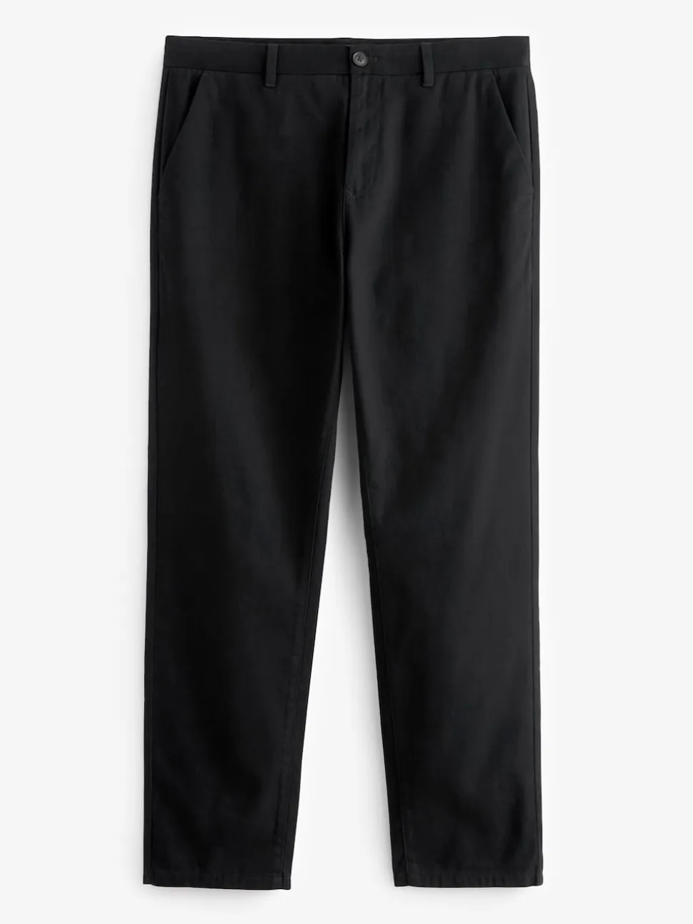 Black Straight Fit 100% Cotton Chino Trousers