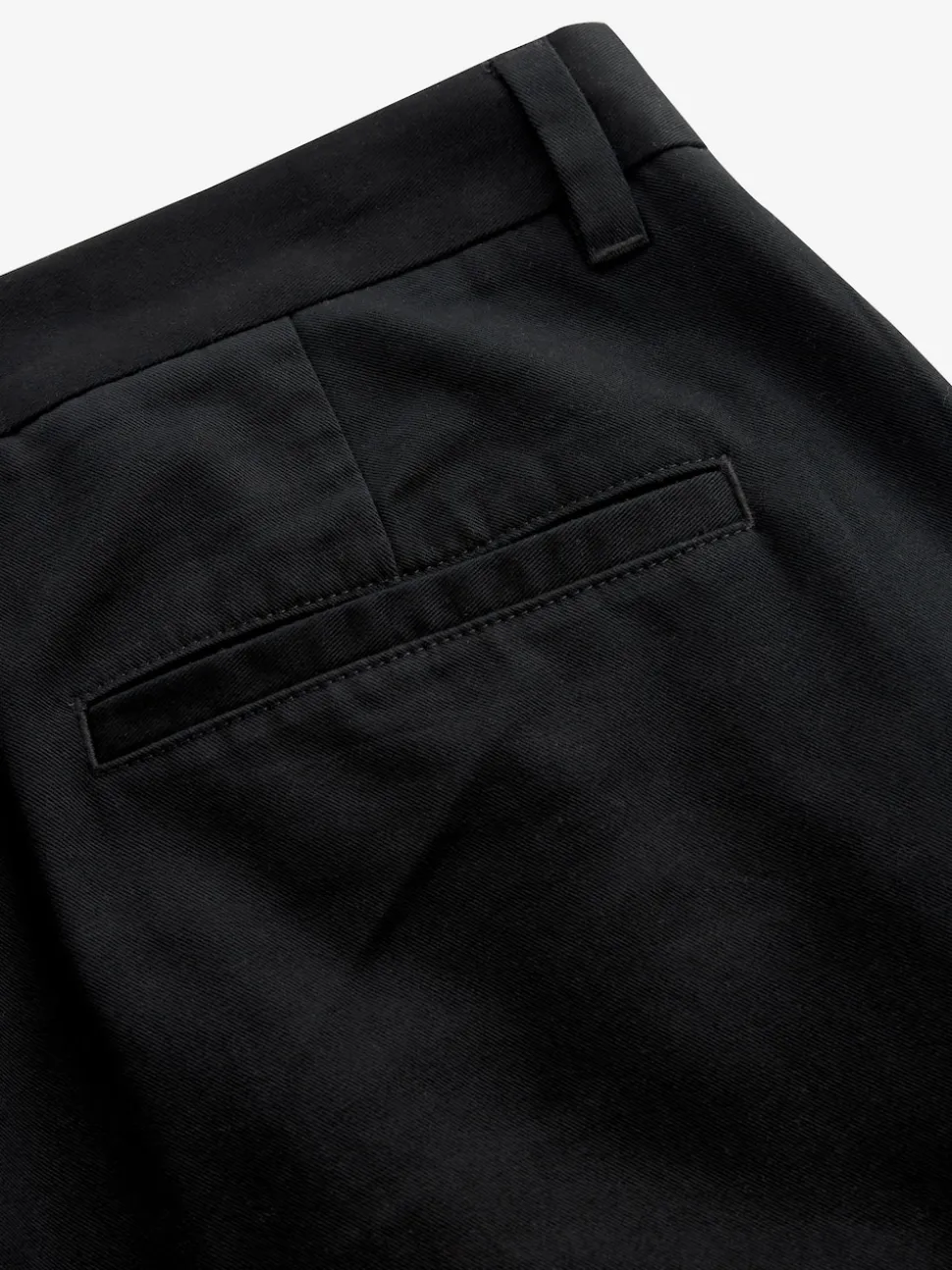 Black Straight Fit 100% Cotton Chino Trousers