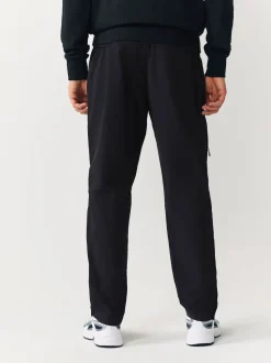 Black Straight Fit Cargo Trousers