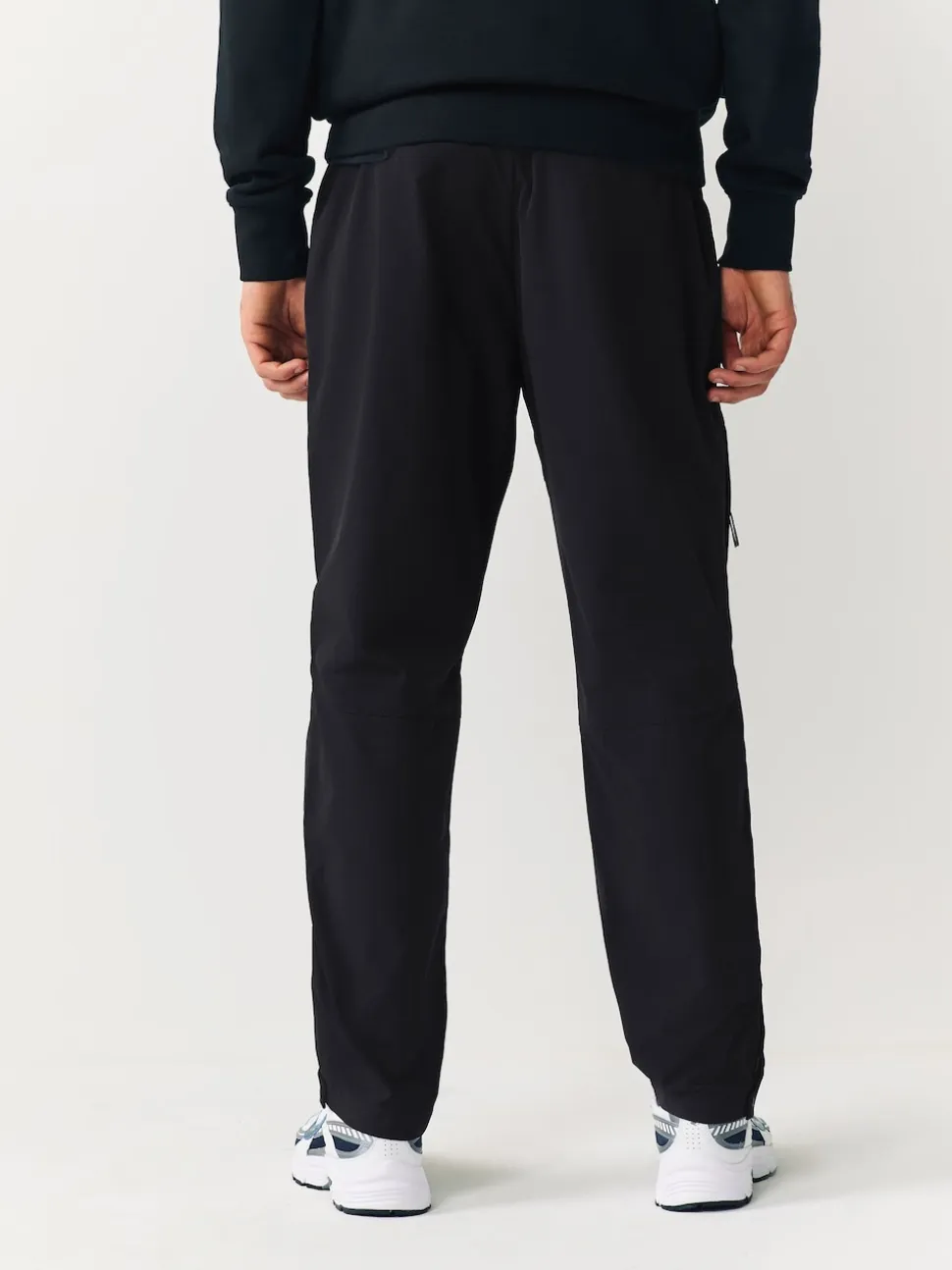 Black Straight Fit Cargo Trousers