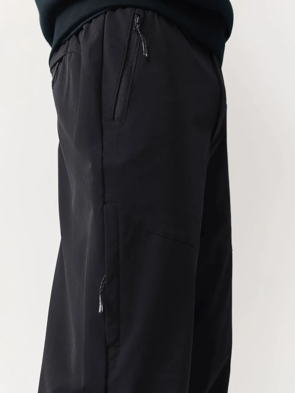 Black Straight Fit Cargo Trousers