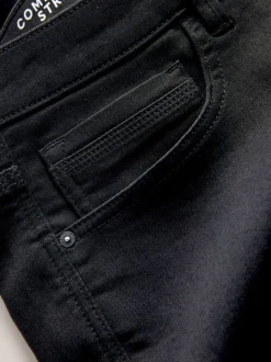 Black Straight Fit Comfort Stretch Jeans