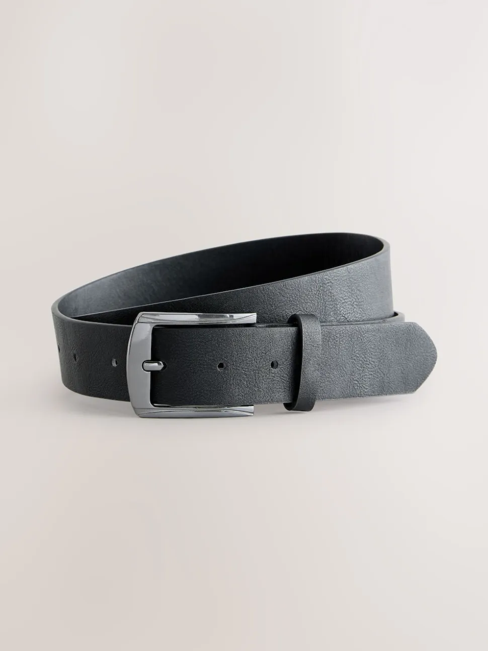Black Straight Fit Motionflex Chinos Trousers With Belt