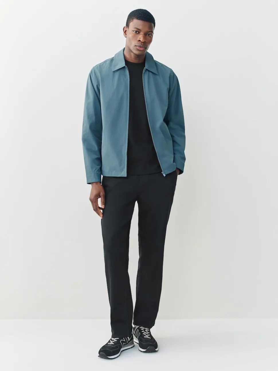 Black Straight Fit Motionflex Chino Trousers
