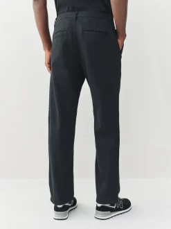 Black Straight Fit Motionflex Chino Trousers