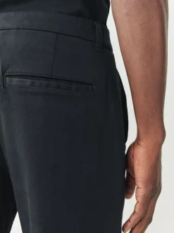 Black Straight Fit Motionflex Chino Trousers