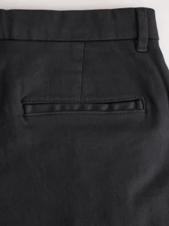 Black Straight Fit Motionflex Chino Trousers