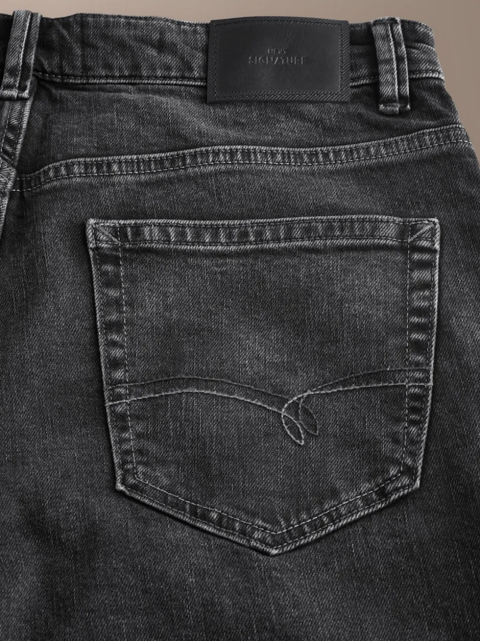 Black Straight Fit Signature Soft Touch Denim Jeans