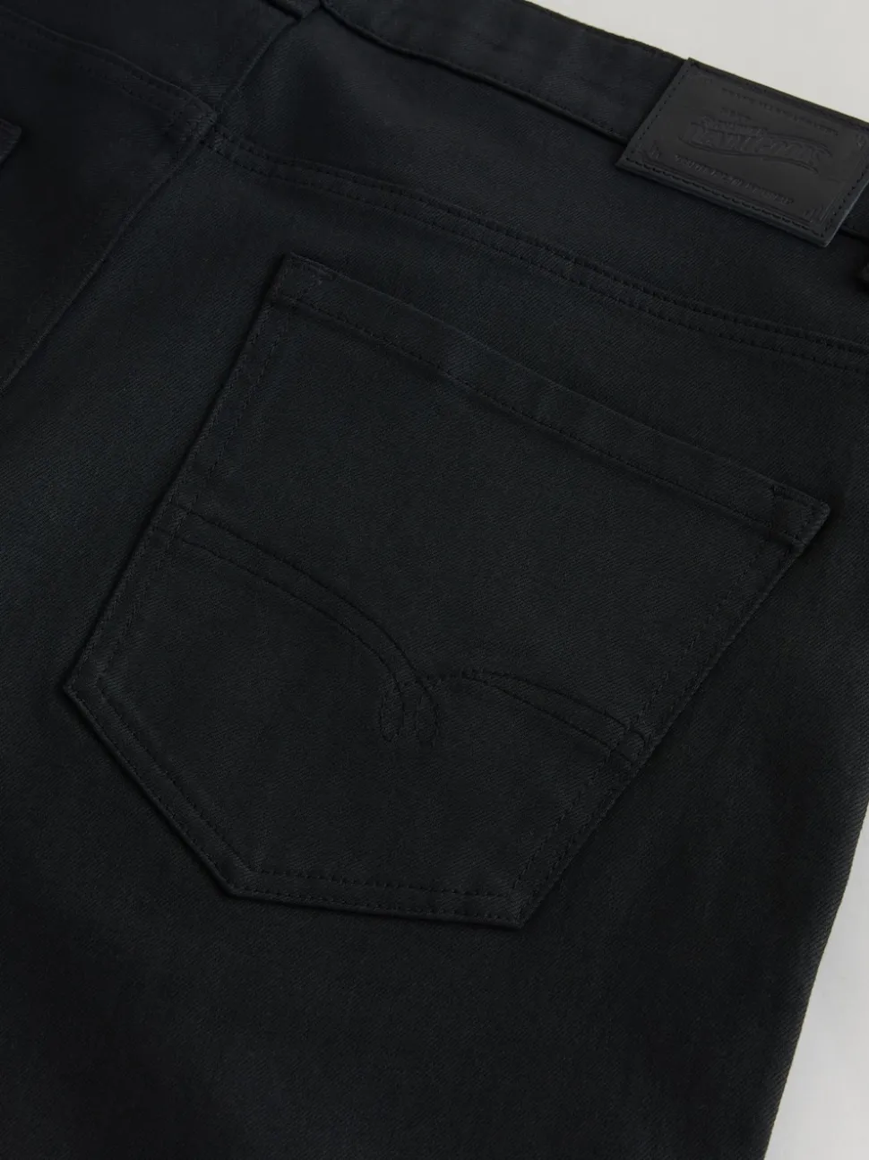 Black Straight Fit Signature Belted Jeans
