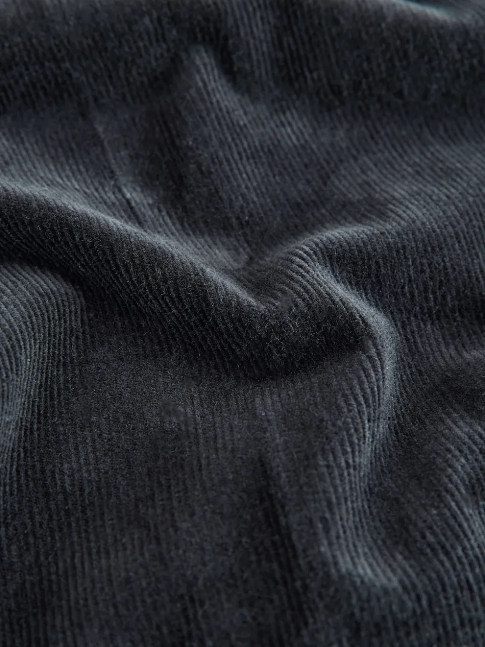 Black Straight Fit Smart Cotton Rich Cord Trousers
