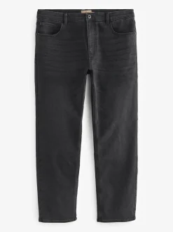 Black Straight Fit Straight Fit Essential Stretch Jeans