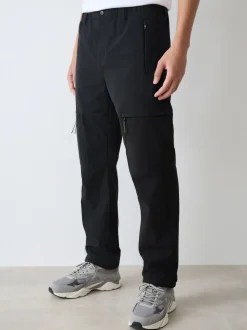 Black Straight Fit ThermoGen Cargo Trousers