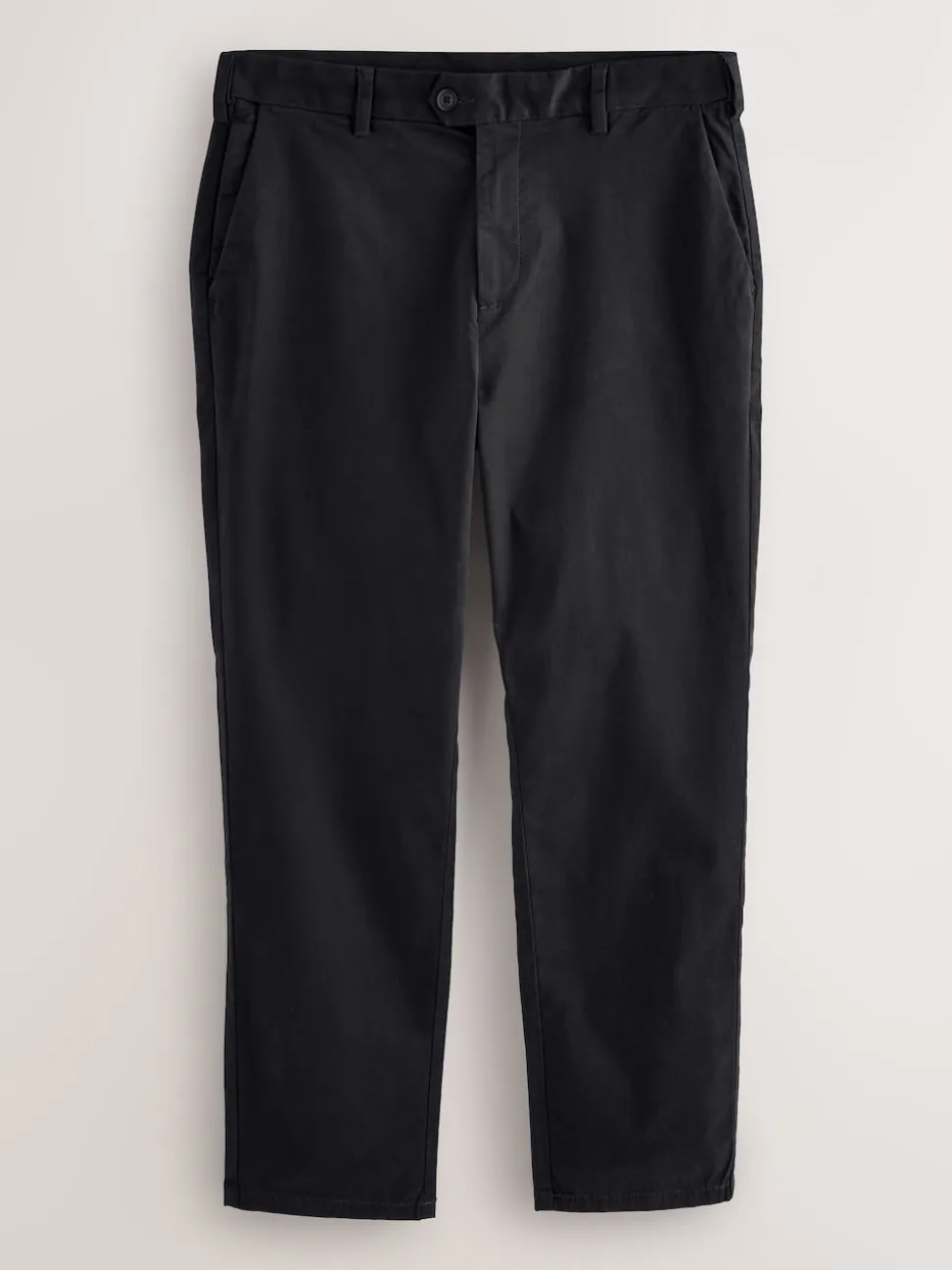 Black Straight Fit Ultimate Chino Trousers