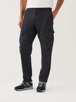 Black Stretch Utility Cargo Trousers