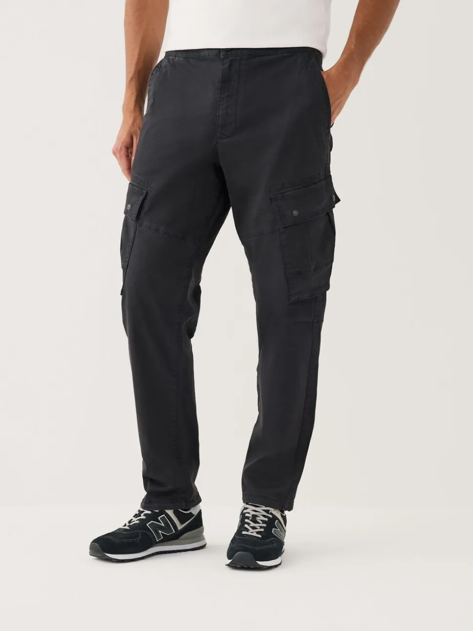 Black Stretch Utility Cargo Trousers