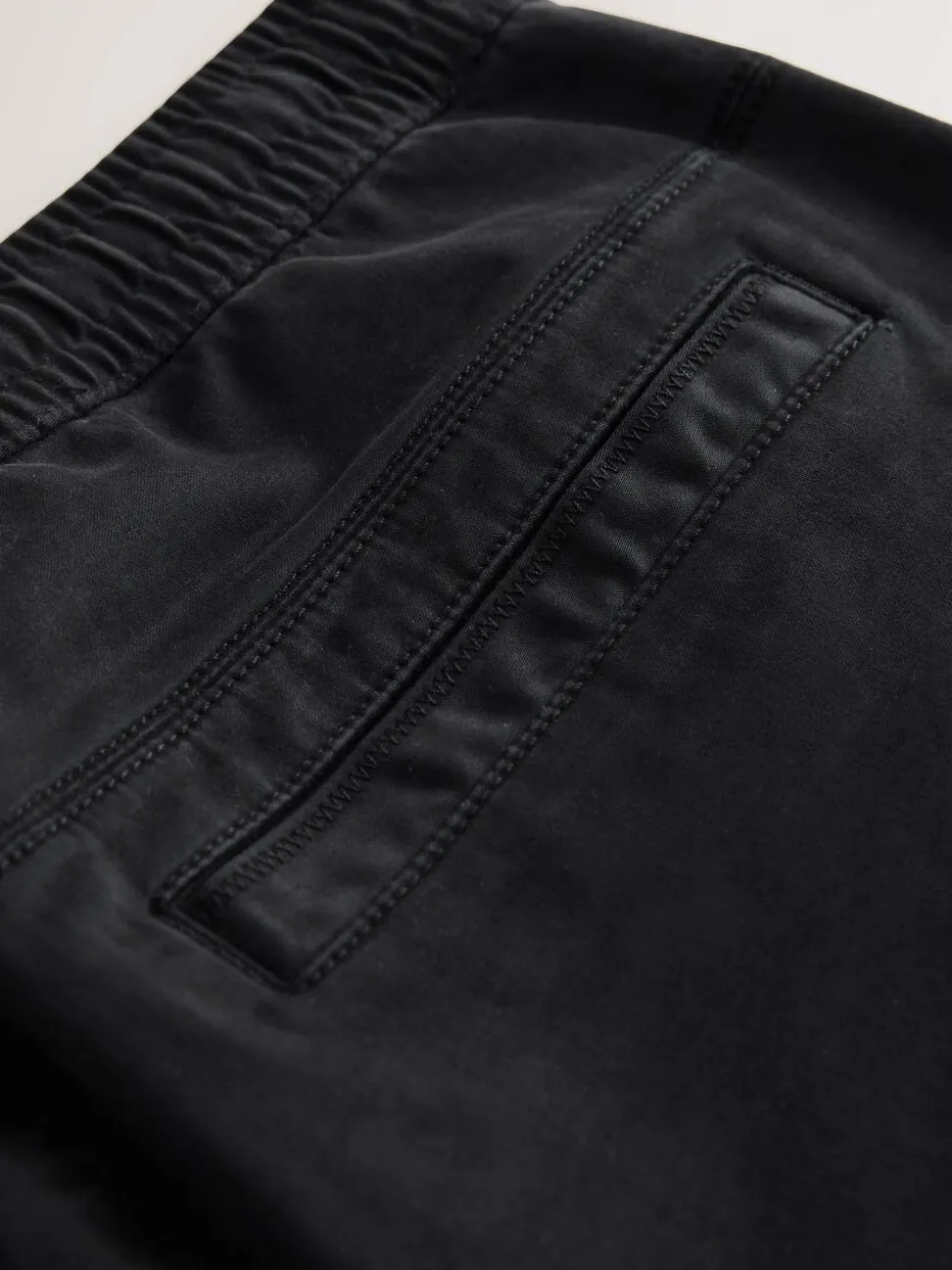 Black Stretch Utility Cargo Trousers