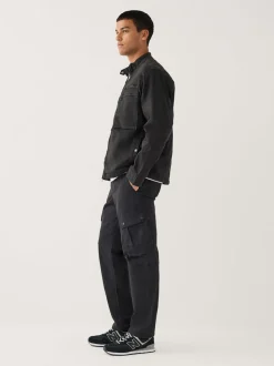 Black Stretch Utility Cargo Trousers