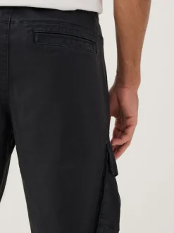 Black Stretch Utility Cargo Trousers
