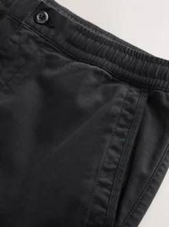 Black Stretch Utility Cargo Trousers