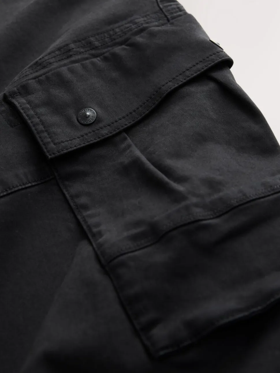 Black Stretch Utility Cargo Trousers