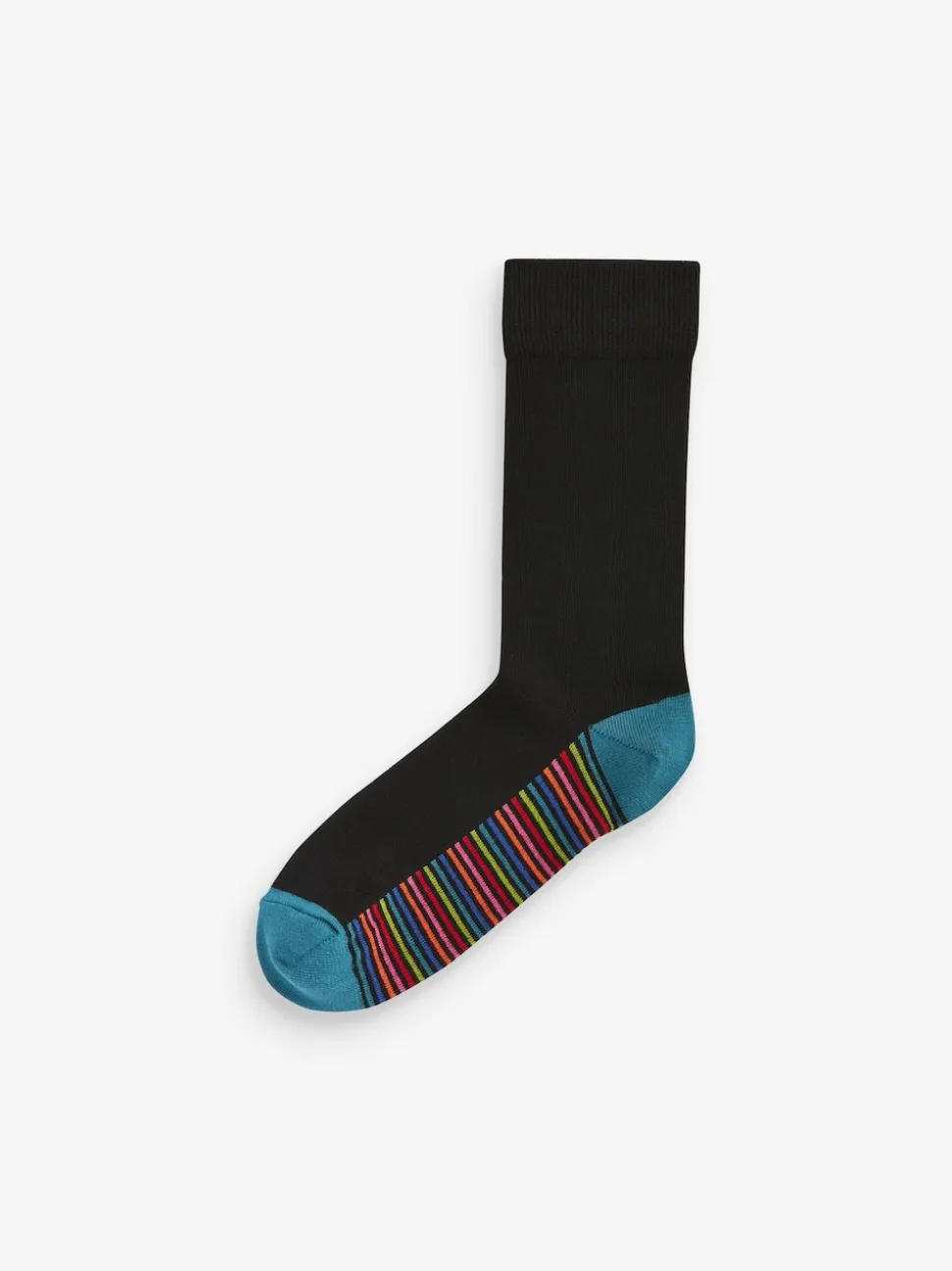 Black Stripe 7 Pack Cotton Rich Socks