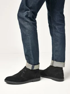 Black Suede Desert Boots