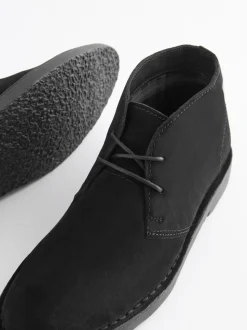 Black Suede Desert Boots