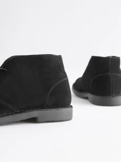 Black Suede Desert Boots