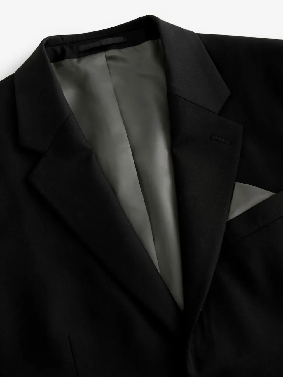 Black Tailored Fit Tailored Fit Wool Blend Motionflex Suit Jacket
